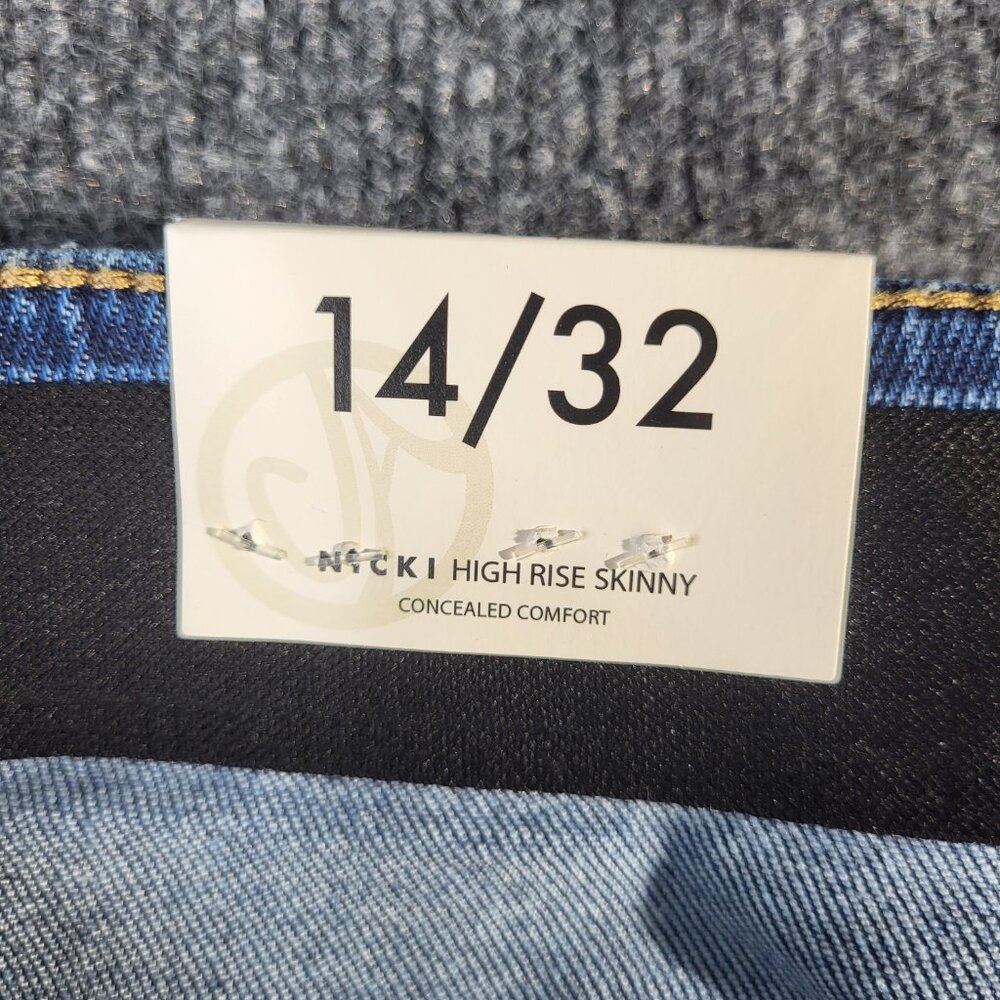 Curve Appeal Women's Jeans Size 14 Nicki High Rise Skinny Capri 14/32 - Picture 5 of 12